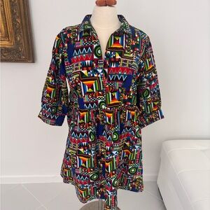 Colorful Geometric Print Women's Dress